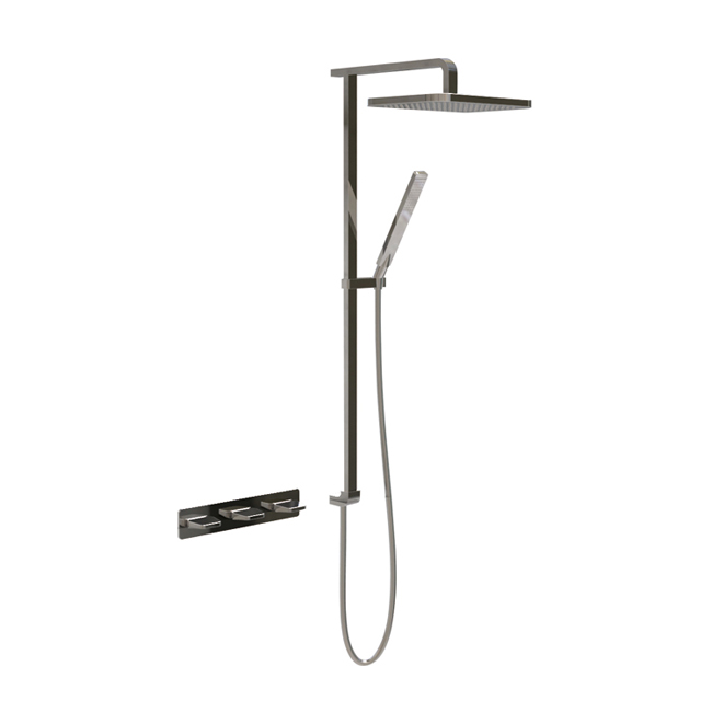 Dual-handle concealed shower set