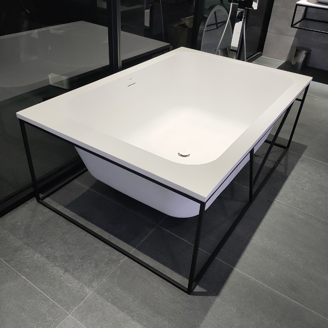 Square Freestanding Bathtub with Iron Frame For Sale MUNK